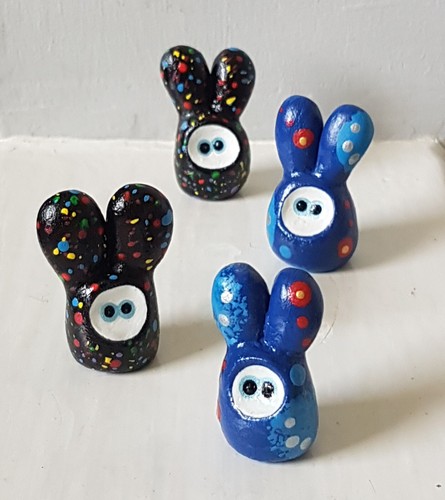 Baby dust bunnies set - bunnies,