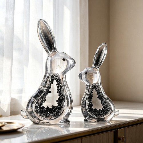 Hollow rabbit figurine dust - rabbit,