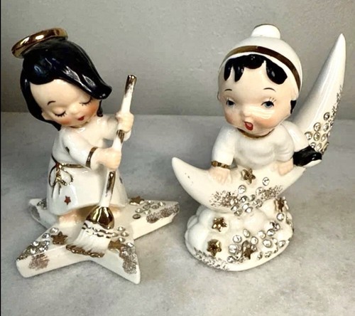 Lefton rhinestone angels - rhinestone,