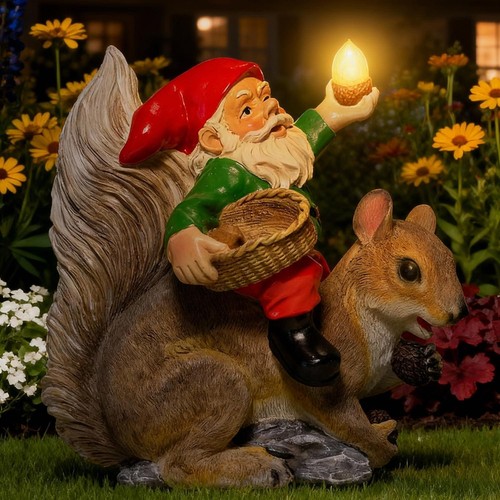 Funny solar garden - funny, gnome