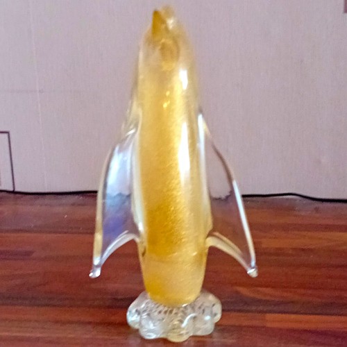 Murano style art glass penguin - murano,