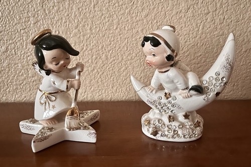 Lefton rhinestone angels - rhinestone,
